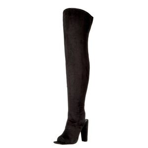 Steve Madden Women's Kimmi Peep-Toe Over-The-Knee Boots